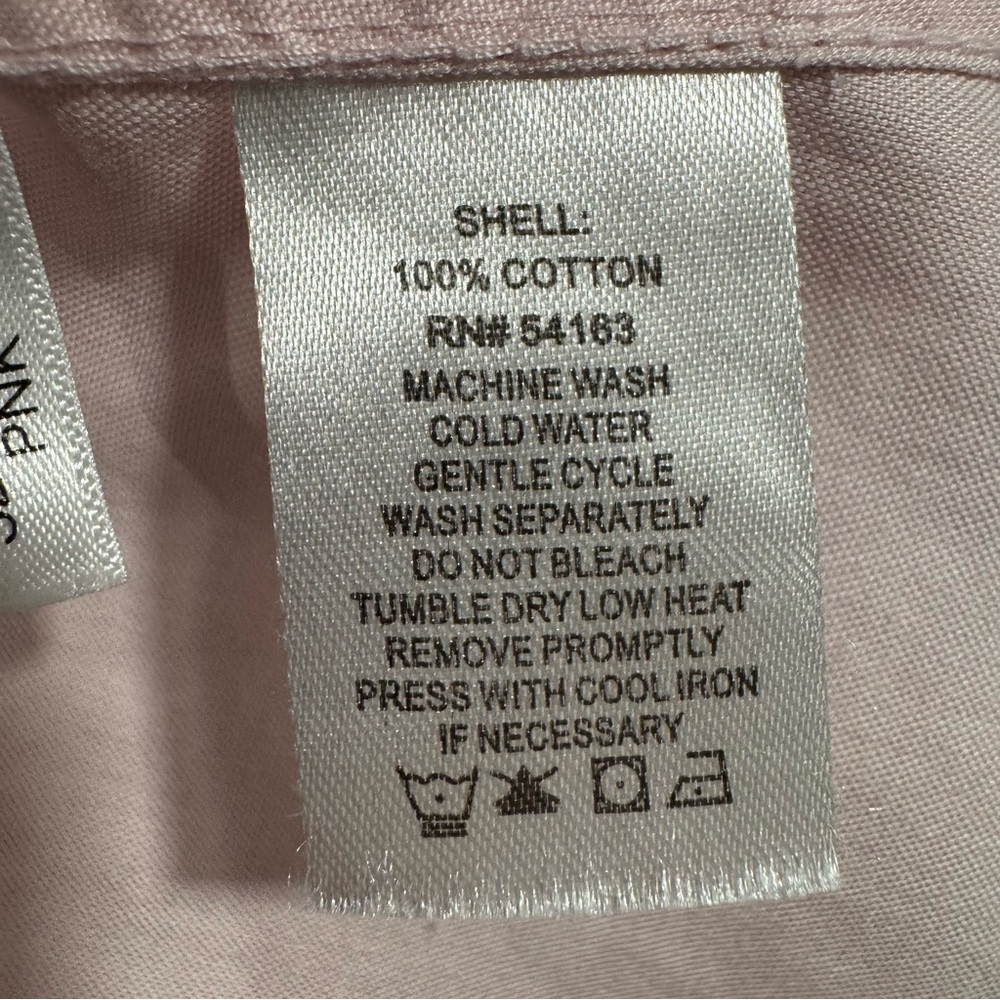 Calvin Klein Light Pink Sleeveless Women's 12 (L/XL) Shirt Blouse 100% Cotton - Picture 5 of 8